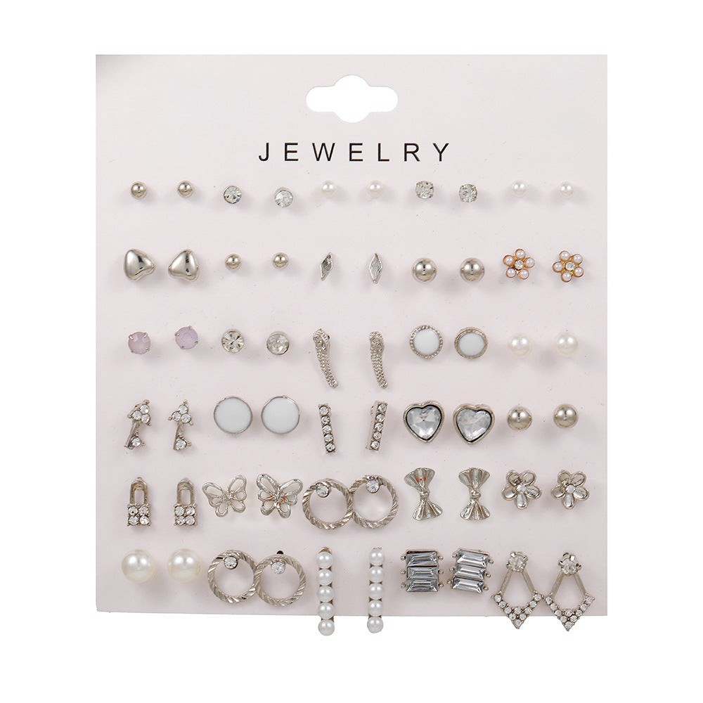 Wholesale 30 Pairs Unique Combination Set Copper Earrings
